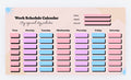 Work Calendar note pad12
