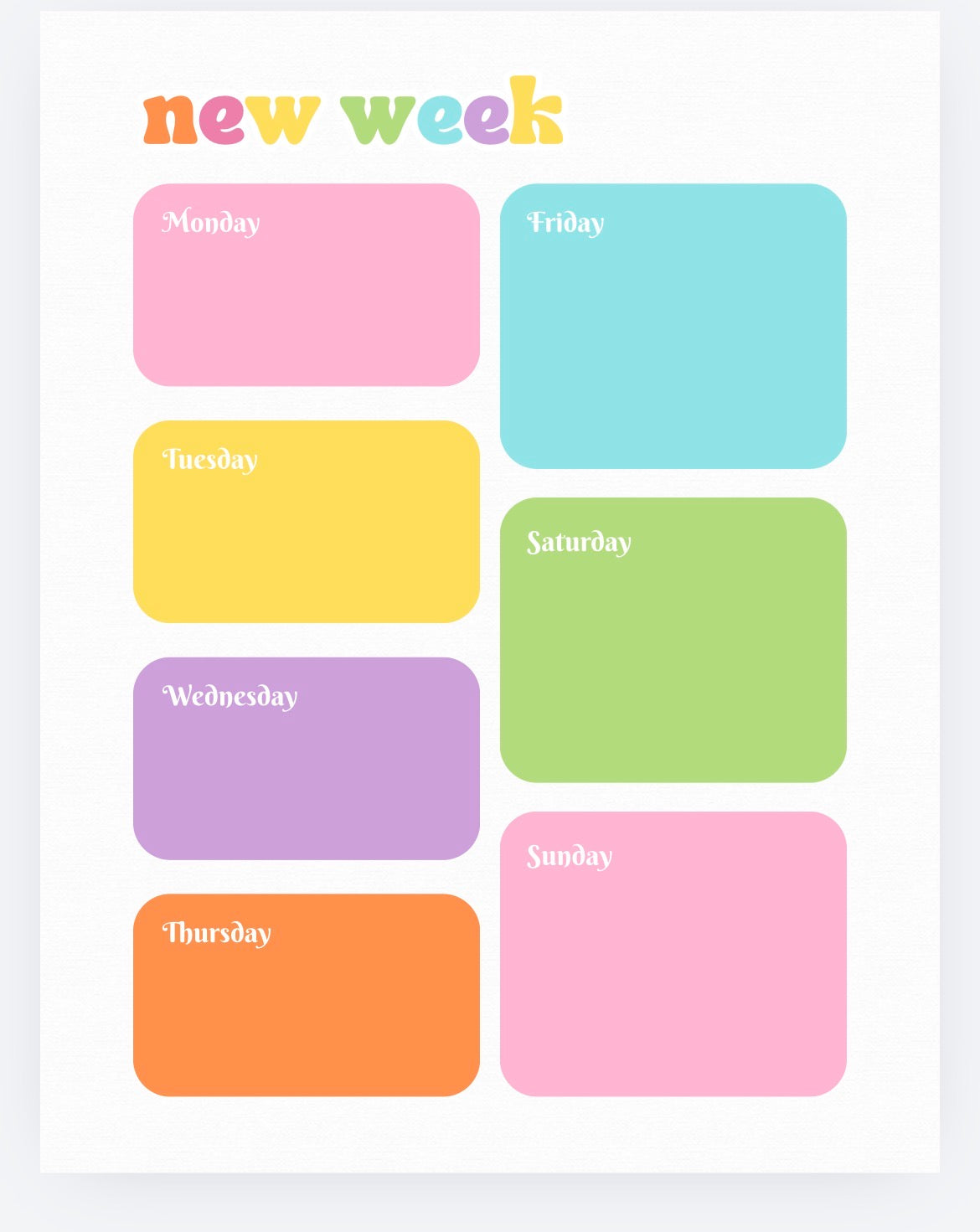 Weekly notepad 25 pages